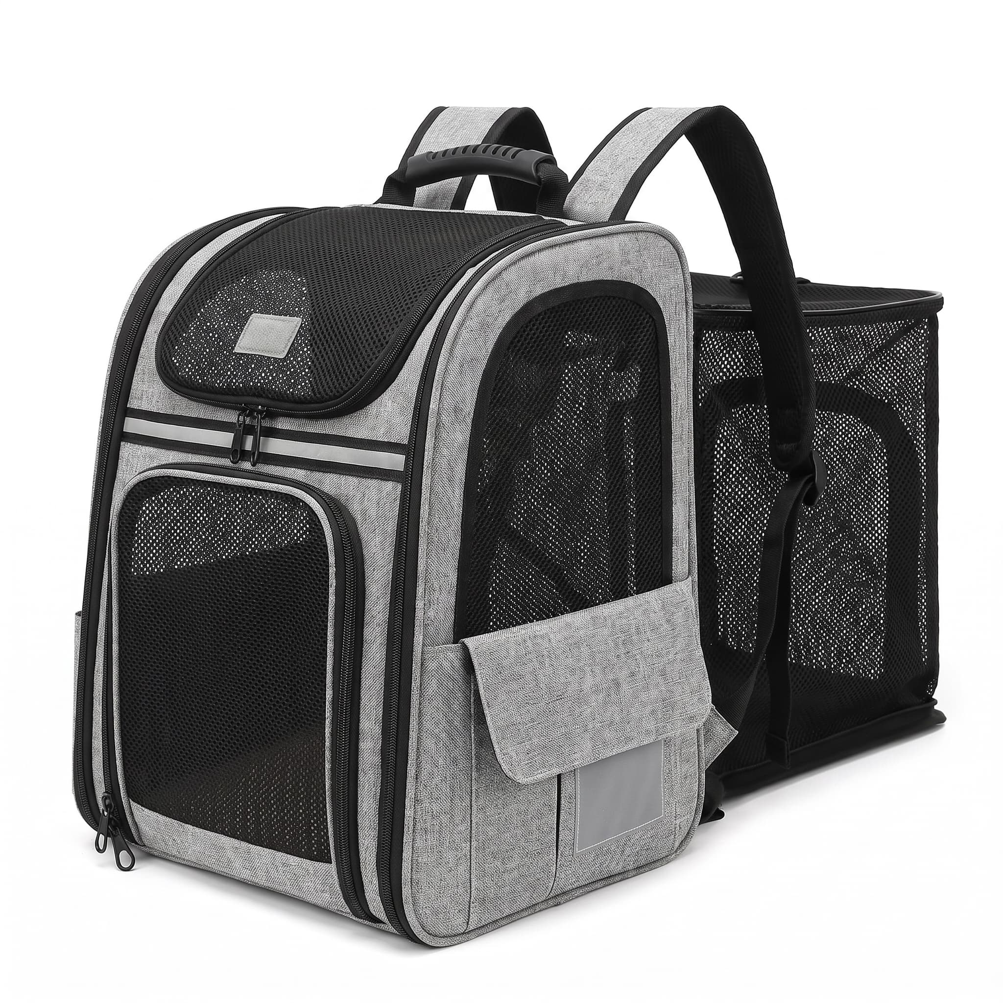 Faltbarer Haustier-Rucksack, atmungsaktives Netz