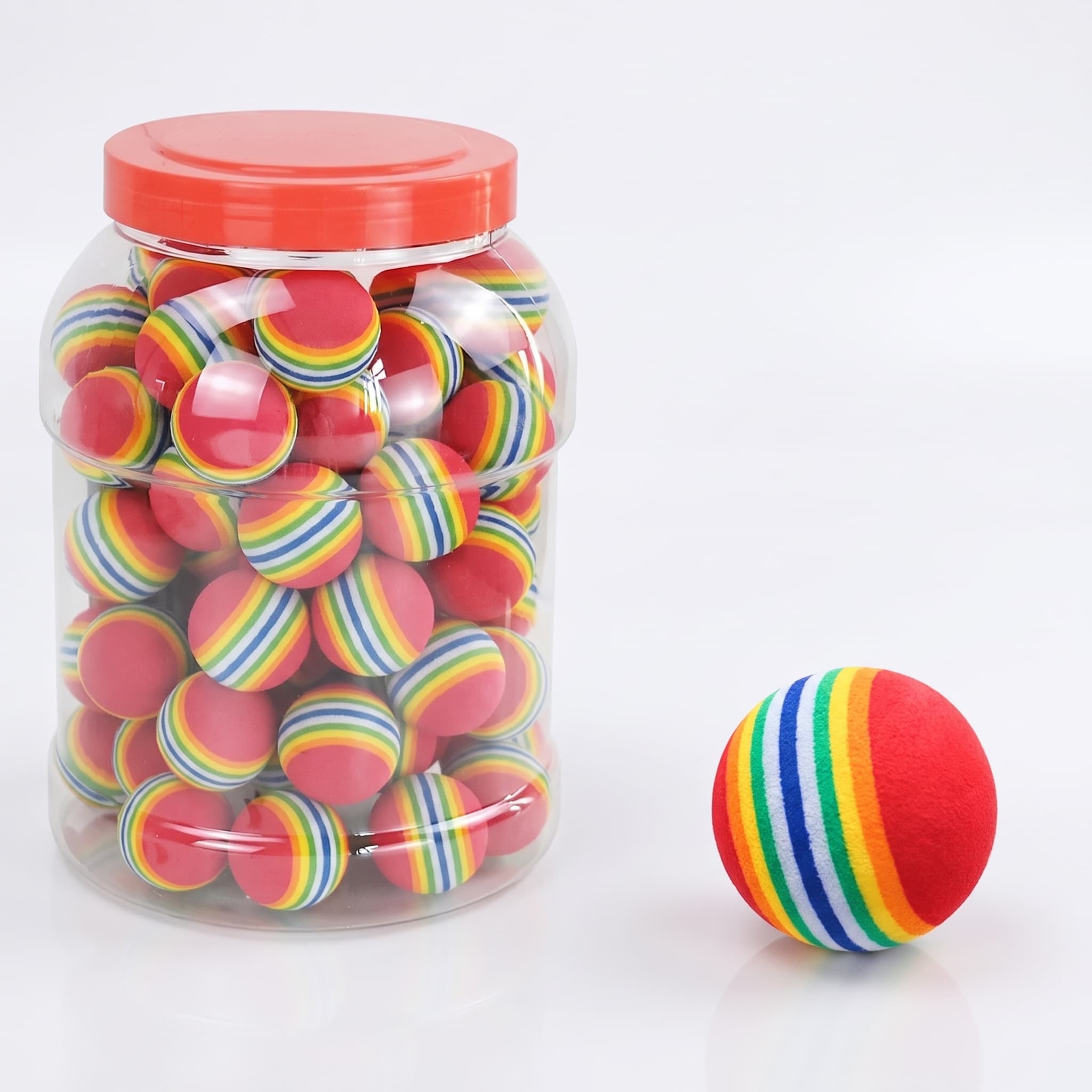 Regenbogen EVA Haustier-Spielbälle (3,5 cm)