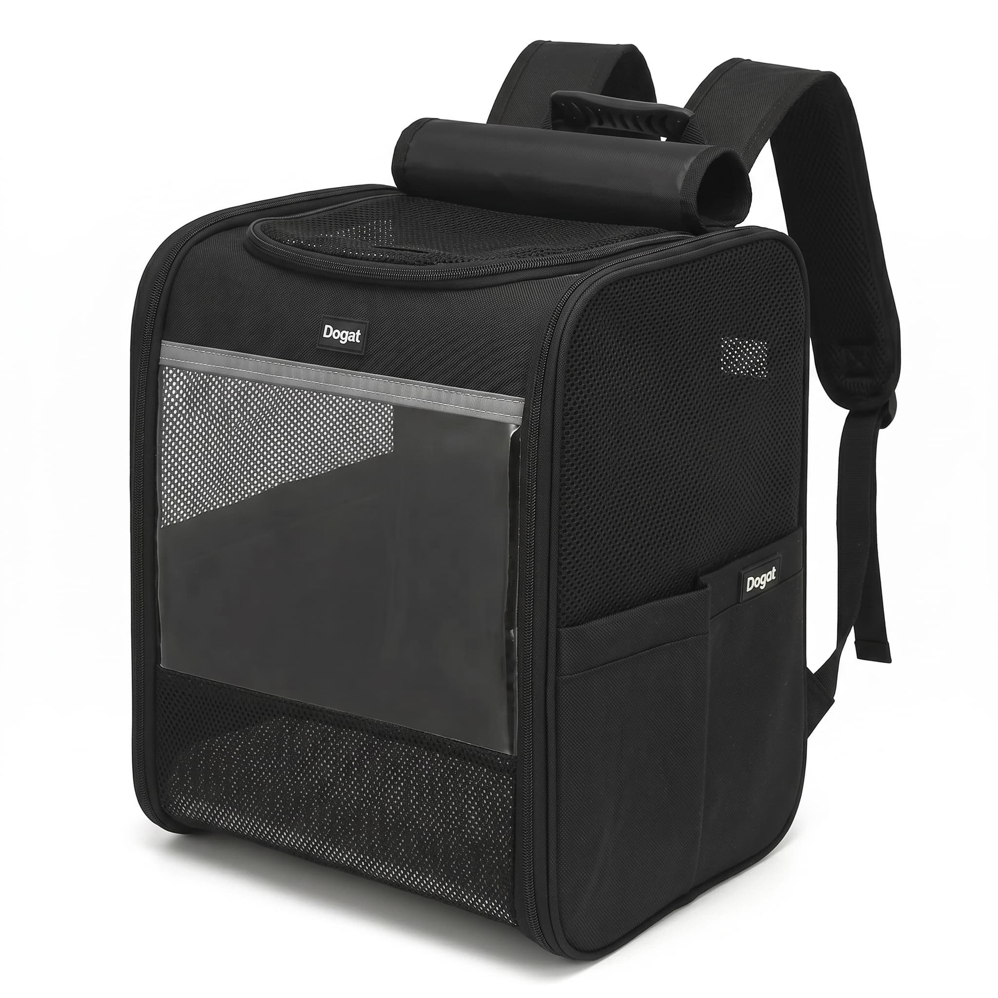 Faltbarer Haustier-Rucksack mit Netz, Katze/Hund bis 10 kg